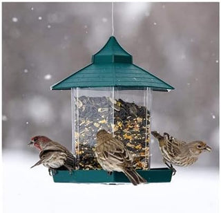 Nothers Kid's Hanging Gazebo Wild Bird Feeder Perfect for Garden Decoration (Green)