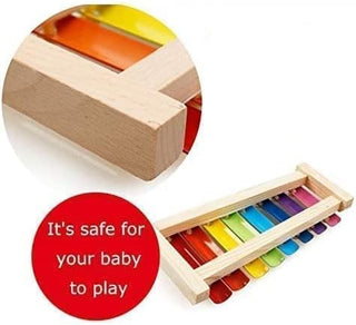 BUY4LESS - Wooden Kids Educational Piano Xylophone, Educational Musical Instruments Toy, 8 Key Scales (Xylophone)