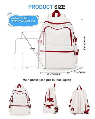 VECAVE Lightweight Casual Laptop Backpack Purse for Women,Travel Backpack with laptop compartment