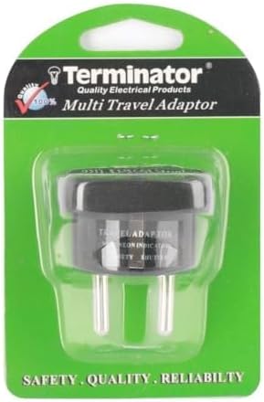 Terminator Multi Traveler Adapter With Shutter & Indicator (EU to Universal) Model No. TL-15B