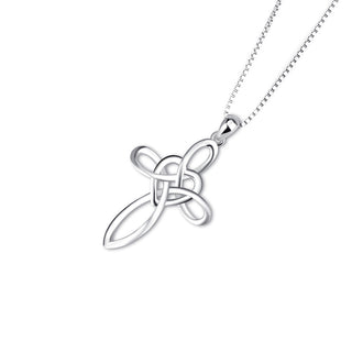 925 Sterling Silver Necklace Religious Necklace Love Heart Fashion Cross Pendants Necklaces Sweet Jewelry For Women GNX13884