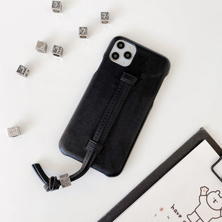 IPHONE CASE Three Bread Leather Wrist Strap Phone Case