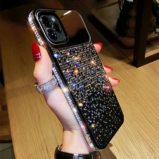 IPHONE VIP PHONE CASES European And American Punk Gradient Rhinestone Makeup Mirror Phone Case