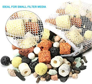 ANTOLE 2 Pack/Set 12 IN 1 Aquarium Filter Media Ceramic Biochemical Ball Activated Carbon Bio Balls Fish Tank Medium Aquarium Accessories Clear Water with Filter Net Bag 500g