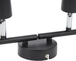 GUPE 4 Light LED Track Lighting, 60W Adjustable LED Track Lighting Fixtures Kit Directional Ceiling Spotlight Foldable Black Ceiling Spot Lighting for Kitchen Gallery Dining Room