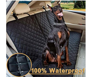 Waterproof Dog Car Seat Covers Pet Seat Cover Nonslip Bench Seat Cover Compatible for Middle Seat Belt and Armrest Fits Most Cars, Trucks, SUVs
