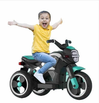 NTECH New Model Children Ride on Toy With Music Light 3 Wheels Rechargeable Battery Car Baby Motorbike 2-7year Boy & Girl Can Sit In Toy Car Scooter Kids Electric Motorcycle (Green)