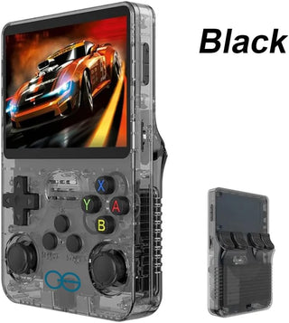 QuantumG - R36S Retro Handheld Game Console with 3.5 Inch IPS HD Display, Linux System, 1000 Inbuilt Games, 64GB Game Card – Compact Pocket Video Game (Purple)