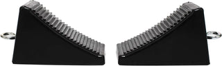 Maxxhaul 70472 Solid Rubber Heavy Duty Black Wheel Chock 2-Pack, 8" X 4" X 6"