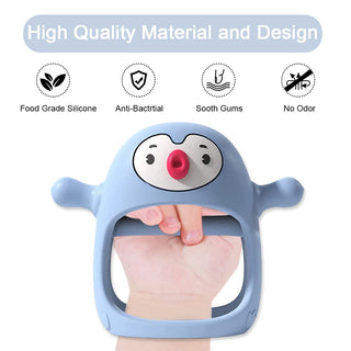Smily Mia Breastfed Baby Pacifiers, Baby TeethingToys for 0-6Months, Baby Teethers for 3-6Months, Hand Teether For Infants, Baby Essentials&Baby Registry for New Born, Baby Must Need Items, light blue