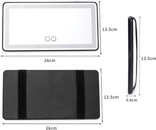 Feisate Car Visor Vanity Mirror With Led Lights, Car Mirror Light Rechargeable Makeup Mirror With 3 Light Modes, Car Visor Mirror, Car Vanity Mirror For Car Truck SUV, White