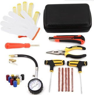 Universal Tire Repair Kit | 15 Piece Value Pack | Fix Punctures and Plug Flats | Ideal for Cars, Trucks, Motorcycle, ATV, Jeeps, Off Road Vehicles, RV, Tractors