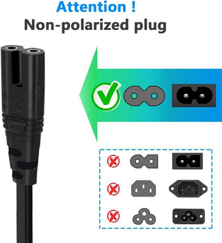UXWEN UK 1.5M Figure 8 IEC C7 Power Lead Cord for Xbox One, Xbox S, Samsung LG Philips Toshiba Sony PS4 PS5 Sharp Panasonic LED Flat TV Printer Sky box, Sky Plus+ HD