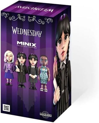Minix Wednesday Addams With Thing Model | Collectable Wednesday And Thing Figure From The Wednesday TV Series | Bandai Minix Wednesday Toys Range | Collect Your Favourite Wednesday Figures