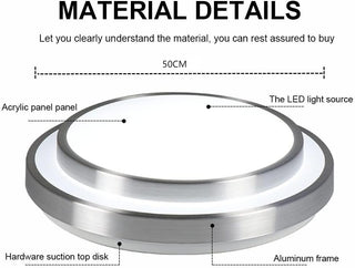 HUA QIANG WANG LED Flush Mount Ceiling Light,60W 3-Color Changeable Ceiling Lamp,Round Modern Ceiling Lighting Fixture for Living Room Dining Room Bedroom Kitchen Island(40cm)