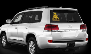 HMDAN Baby on board car sign,Baby On Board Sticker For Cars, Baby on board window sticker And Styling Sign, Baby on board bumper sticker Baby on board safety sign,Yellow