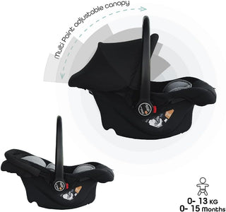 MOON Bibo Infant/Baby/Kids Travel Car Seat With Full Body Support CUShion Rear Facing_Seat Carry Cot AdjUStable Canopy Suitable For 0 Months+0 13 Kg Brown