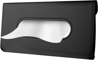 Fredysu Leather Premium Napkin & Tissue Holder, For Backseat And Car Visor, Cartbox02B, Black