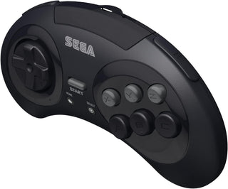 Retro-Bit Sega Genesis 2.4 Ghz Wireless Controller for Sega Genesis Original/Mini, Switch, PC, Mac - Includes Controller, 2 Receivers & Storage Case (Black)