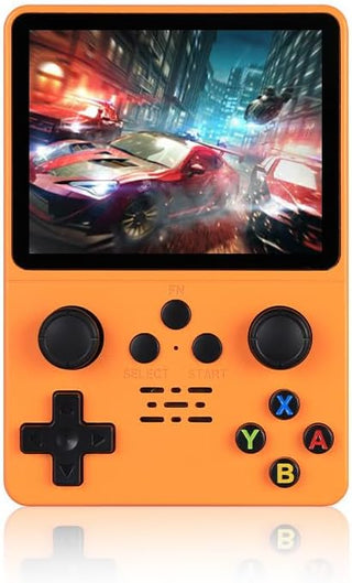 QuantumG - R35S Retro Handheld Game Console with 3.5 Inch IPS HD Display, Linux System, 64GB Inbuilt Games – Compact Pocket Video Game (Black)