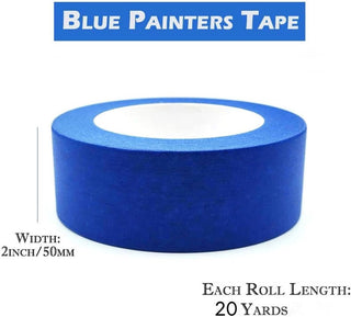 MARKQ Blue Painter’s Tape | 2" x 20 Yards Masking Tape for Painting, DIY Home Office School Stationery, Craft Decorating Tape [1 Rolls]