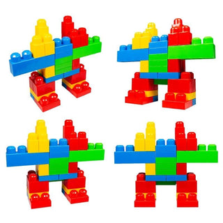A&E Kids Building Blocks 55 Pieces large Big jumbo Mega Bricks construction educational Multi color block brick Assemble BPA Free toy set bag safe for kids مكعبات اطفال العاب