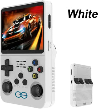 QuantumG - R36S Retro Handheld Game Console with 3.5 Inch IPS HD Display, Linux System, 1000 Inbuilt Games, 64GB Game Card – Compact Pocket Video Game (Purple)