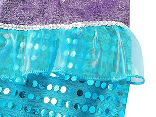 WonderBabe Little Girl Mermaid Princess Dresses Ariel Costume for Grils Birthday Party Halloween Cosplay Outfit with Accessories