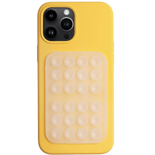 OCTOBUDDY - Silicone Suction Phone Case Adhesive Mount - Hands-Free, Strong Grip Holder for Selfies & Videos - Durable, Easy to Use - iPhone & Android Compatible - 2.25″ x 3.25″, Transparent