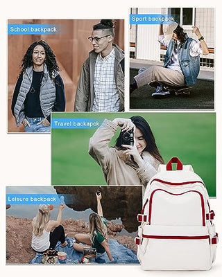 VECAVE Lightweight Casual Laptop Backpack Purse for Women,Travel Backpack with laptop compartment