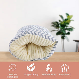 SANZEZ COOLive Cozy Cradle Pillow,Soft Cotton Nursing Pillow for Breastfeeding Support，Arm Pillow for Feeding Baby Travel Portable, MF2912