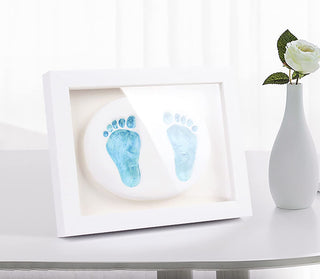 Ywhalep Baby Handprint and Footprint Makers Kit Keepsake for Newborn Boys & Girls, Personalized Baby Frame Ornament, Memory Art Baby Gifts for Baby Registry Nursery Décor