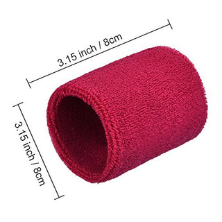 6 Pack Wrist Sweatbands Tennis Wrist Bands Absorbent Sweatbands for Football Basketball Running Athletic Sports and Working Out