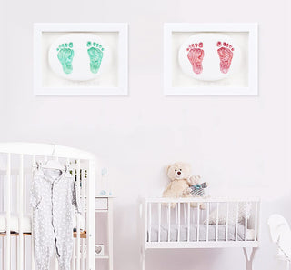 Ywhalep Baby Handprint and Footprint Makers Kit Keepsake for Newborn Boys & Girls, Personalized Baby Frame Ornament, Memory Art Baby Gifts for Baby Registry Nursery Décor