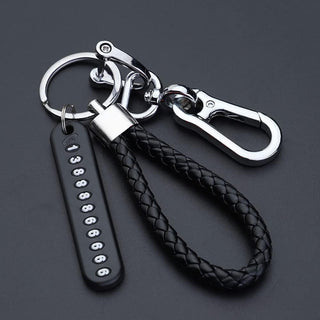 YIGNI Car Keychain Accessories with Key Ring & Anti-Lost D-Ring Key Chain Holder Clip for Men and Women, â€‹Metal Keychain Car Fob, Black