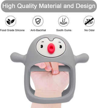 Smily Mia Breastfed Baby Pacifiers, Baby TeethingToys for 0-6Months, Baby Teethers for 3-6Months, Hand Teether For Infants, Baby Essentials&Baby Registry for New Born, Baby Must Need Items, light blue