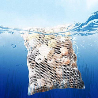 ANTOLE 2 Pack/Set 12 IN 1 Aquarium Filter Media Ceramic Biochemical Ball Activated Carbon Bio Balls Fish Tank Medium Aquarium Accessories Clear Water with Filter Net Bag 500g