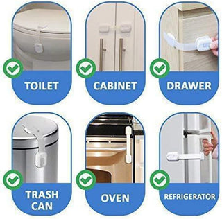 HavenHause Pack of 2 Refrigerator Fridge Lock - Child Safety Lock for Freezer, Cabinet, Drawers, Door - Black by