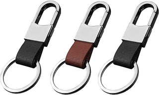 [3-Pack] Soft Leather Keychain,Car Keychain Clip,Key Ring Clip for Men and Women