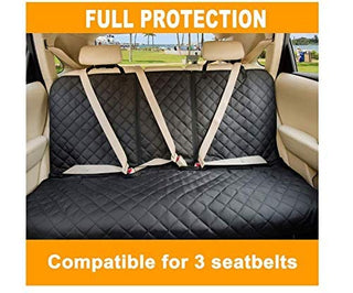 Waterproof Dog Car Seat Covers Pet Seat Cover Nonslip Bench Seat Cover Compatible for Middle Seat Belt and Armrest Fits Most Cars, Trucks, SUVs