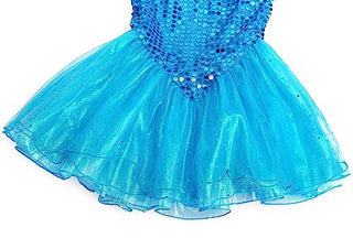 WonderBabe Little Girl Mermaid Princess Dresses Ariel Costume for Grils Birthday Party Halloween Cosplay Outfit with Accessories