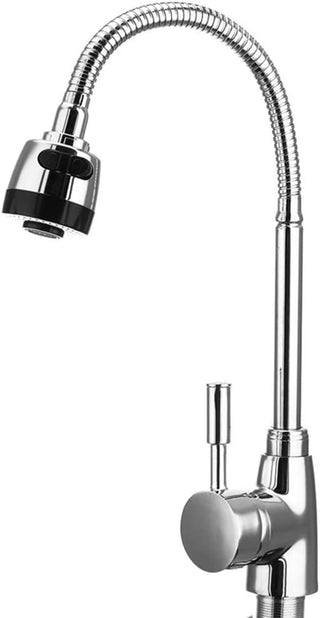 Fesap8DuOh Kitchen 360 Degree Swivel Mixer Tap Bath Wash Basin Water Solid Copper Faucet - Silver