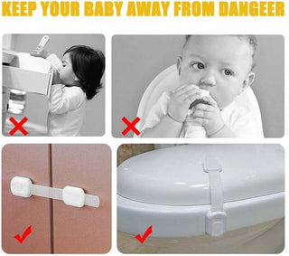 HavenHause Pack of 2 Refrigerator Fridge Lock - Child Safety Lock for Freezer, Cabinet, Drawers, Door - Black by