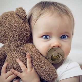 Bibs Pacifier Size 1 - Baby 0-6M (2pcs) - Ivory/Blush