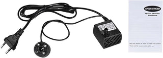 Eacam 350L/H 5W Submersible Water Pump with 4 LED Light Ultra Quiet for Pond Aquarium Fish Tank Tabletop Fountain Hydroponics 4.9ft (1.5m) Power Cord- Black