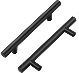 Home Expert 10 Pack 7.38'' Matte Black Cabinet Pulls Stainless Steel Cabinet Handles 7-3/8 inch Length Matte Black Drawer Pulls 5 inch Hole Center Kitchen Drawer Pulls