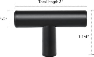 Home Expert 10 Pack 7.38'' Matte Black Cabinet Pulls Stainless Steel Cabinet Handles 7-3/8 inch Length Matte Black Drawer Pulls 5 inch Hole Center Kitchen Drawer Pulls
