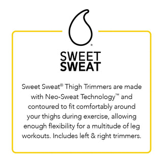 Sports Research Sweet Sweat Thigh Trimmers for Men & Women Increases Heat and Sweat Production to The Thigh Area Includes Mesh Carrying Bag (Medium, Yellow)