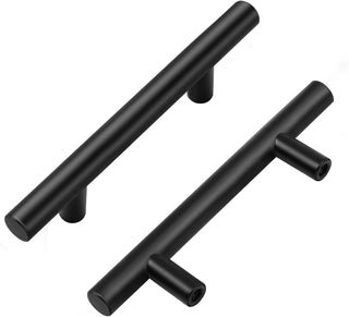 Home Expert 10 Pack 7.38'' Matte Black Cabinet Pulls Stainless Steel Cabinet Handles 7-3/8 inch Length Matte Black Drawer Pulls 5 inch Hole Center Kitchen Drawer Pulls