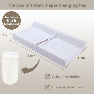 Azulmart Baby Changing Pad Infant Diaper Changing Table Pad Cover Waterproof Contour Dresser Top Mat, Breathable Diaper Pad Travel Non-Slip Change Mat Sheet with Safety Strap Hypoallergenic Washable